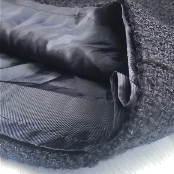 LOFT Double Zipper Black A-Line Skirt - Picture 6 of 6